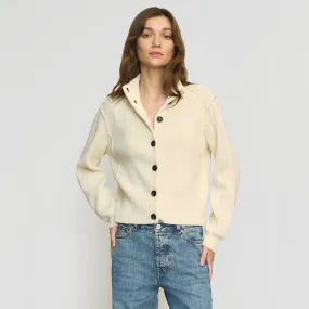 Clove Button Mock-Neck Knit Cardigan Seasonal piece