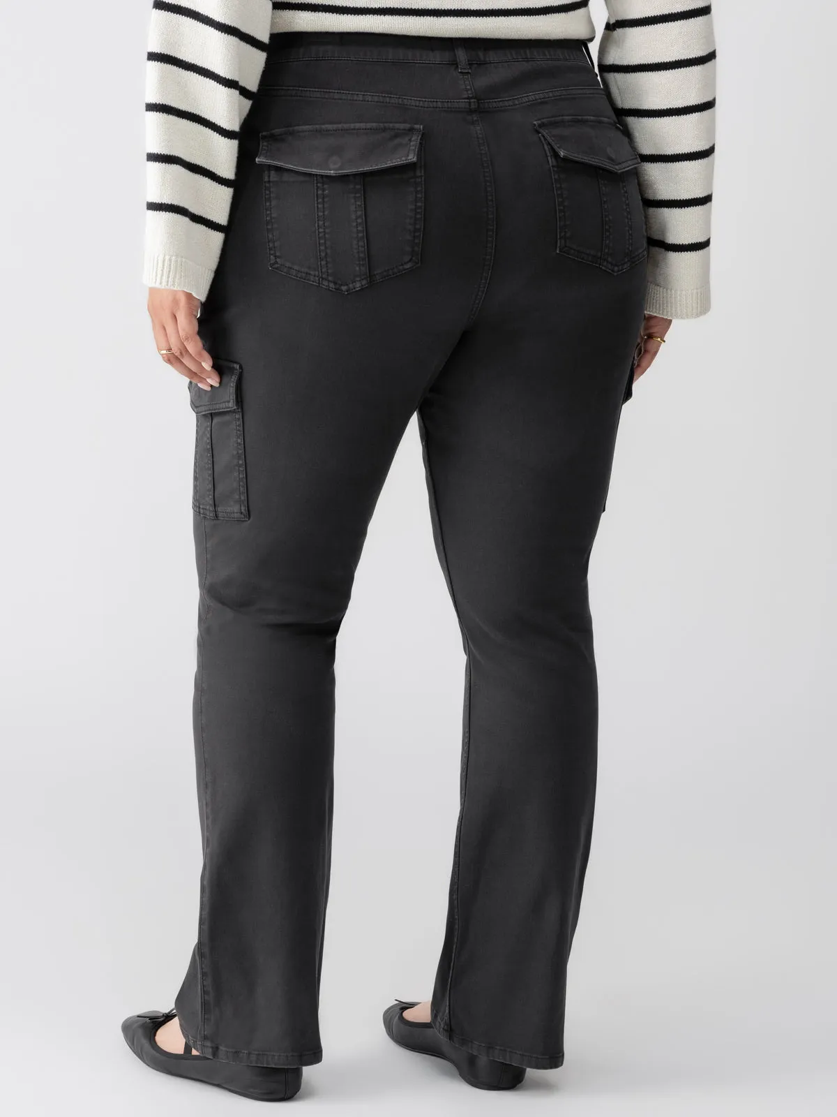 Minimalist Design Plus-size option Sculpted Hayden Bootcut Standard Rise Pant Black Extended Sizing