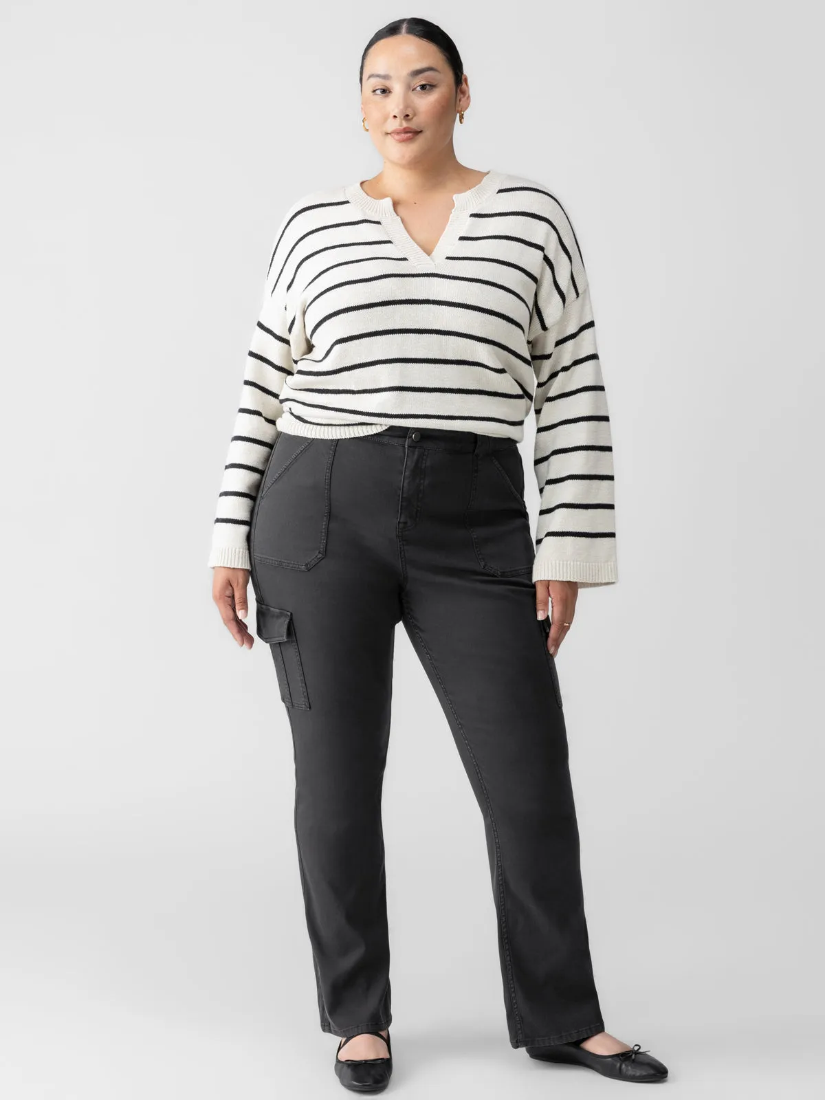 Sculpted Hayden Bootcut Standard Rise Pant Black Extended Sizing Odor Resistant MoistureWickingFabric