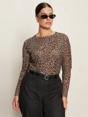 Long Sleeve Perfect Mesh Tee French Kitty Extended Sizing Stylish and Easygoing Stylish Layering