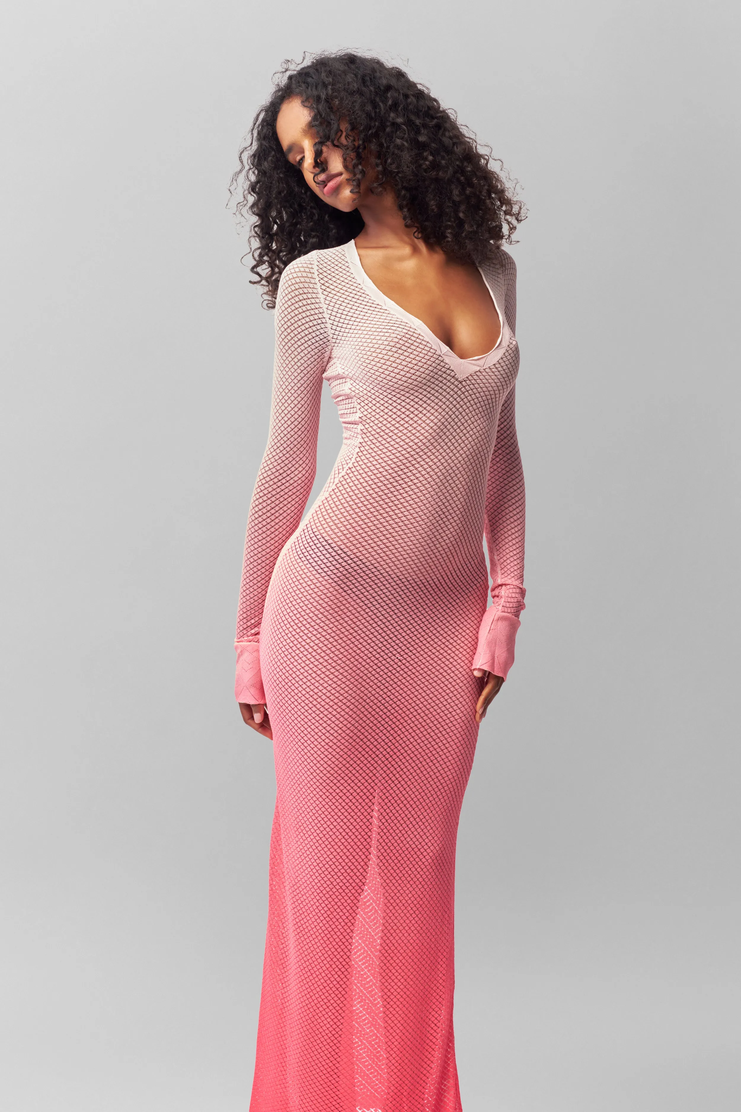 Cayes Crochet Dress Silky-Lining