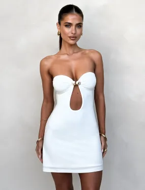 CECILY MINI DRESS - WHITE Resort Ready