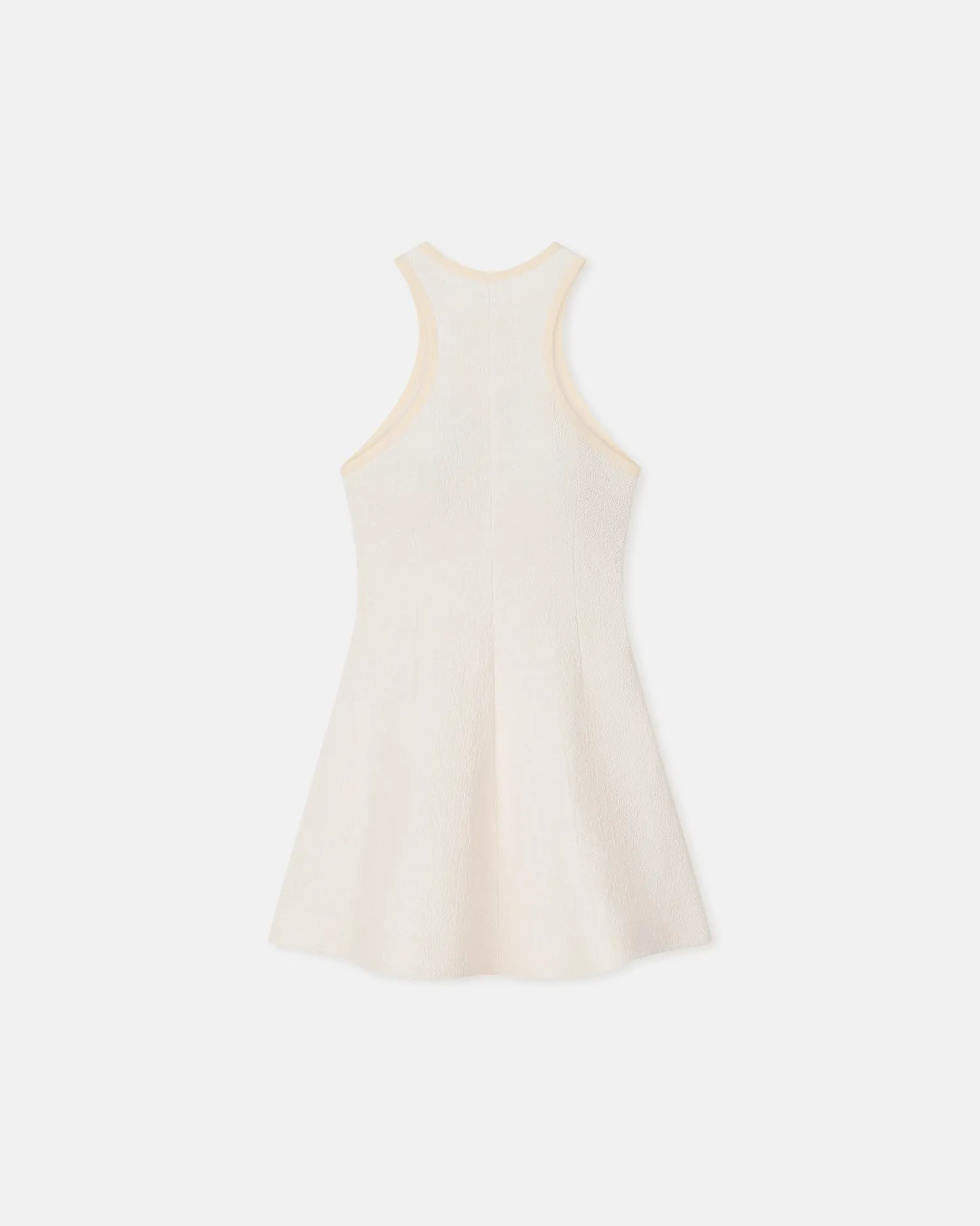 Weighted Hem Trim Soph - Crepe Melange Mini Dress - Creme