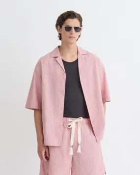 Cold Weather Anwel - Striped Shirt - Pink