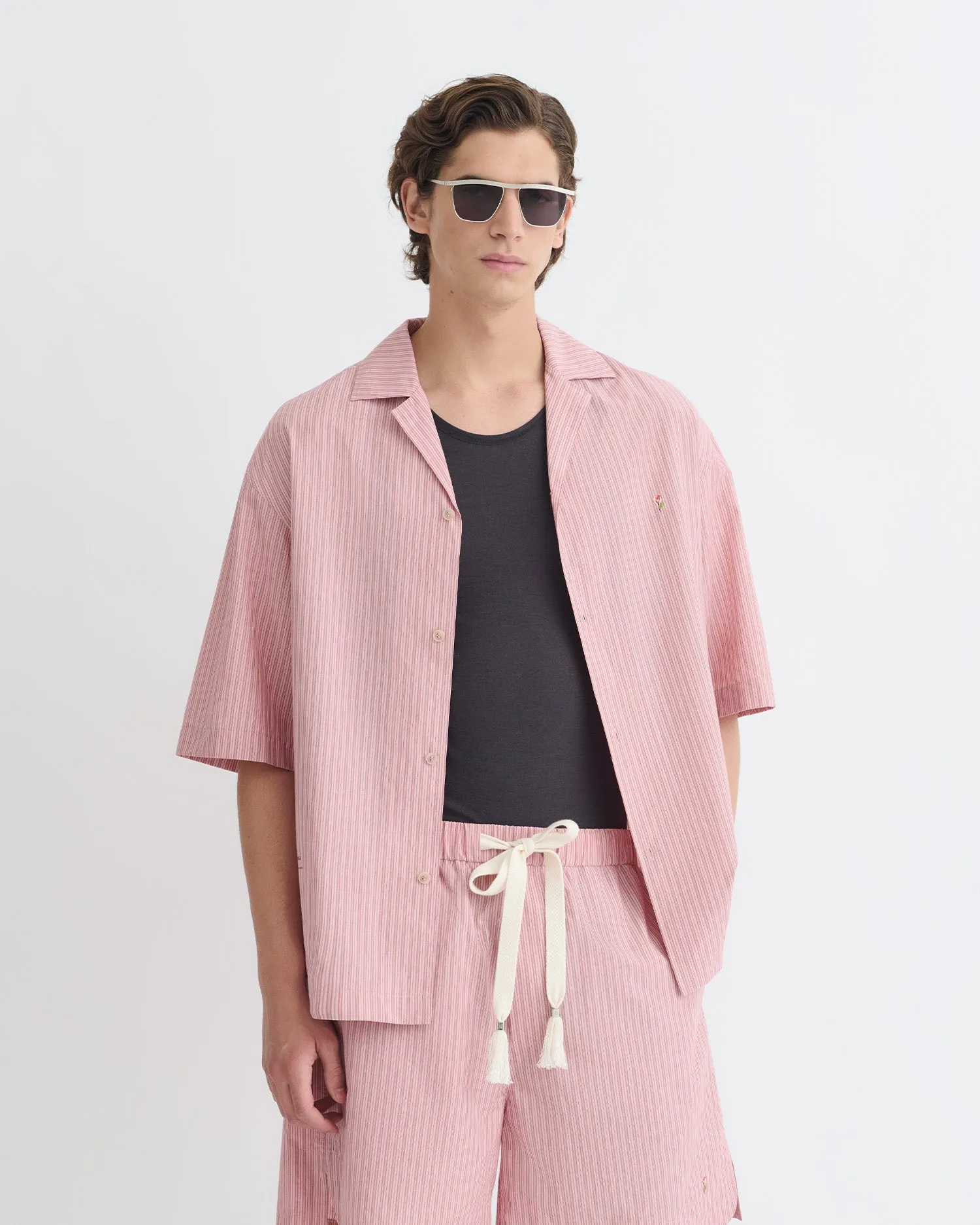 Cold Weather Anwel - Striped Shirt - Pink