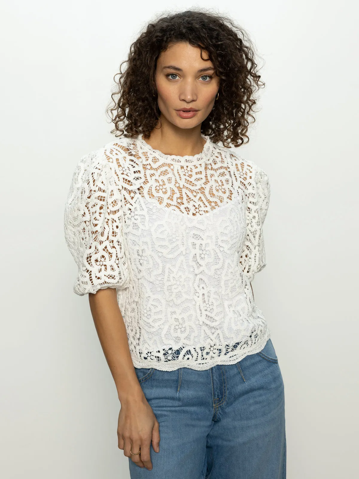Cherished Lace Tee White Beach relaxation