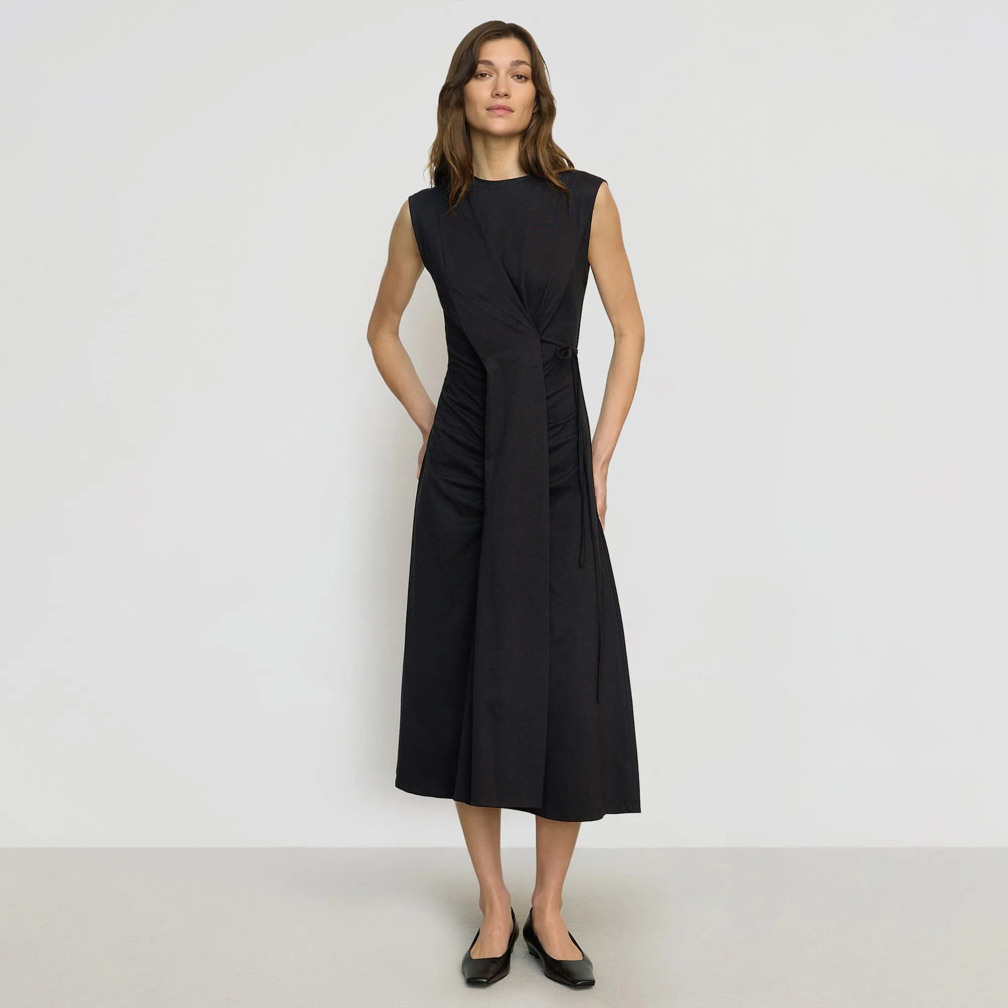 Modern Layering Agnes Twist-Drape Jersey Dress
