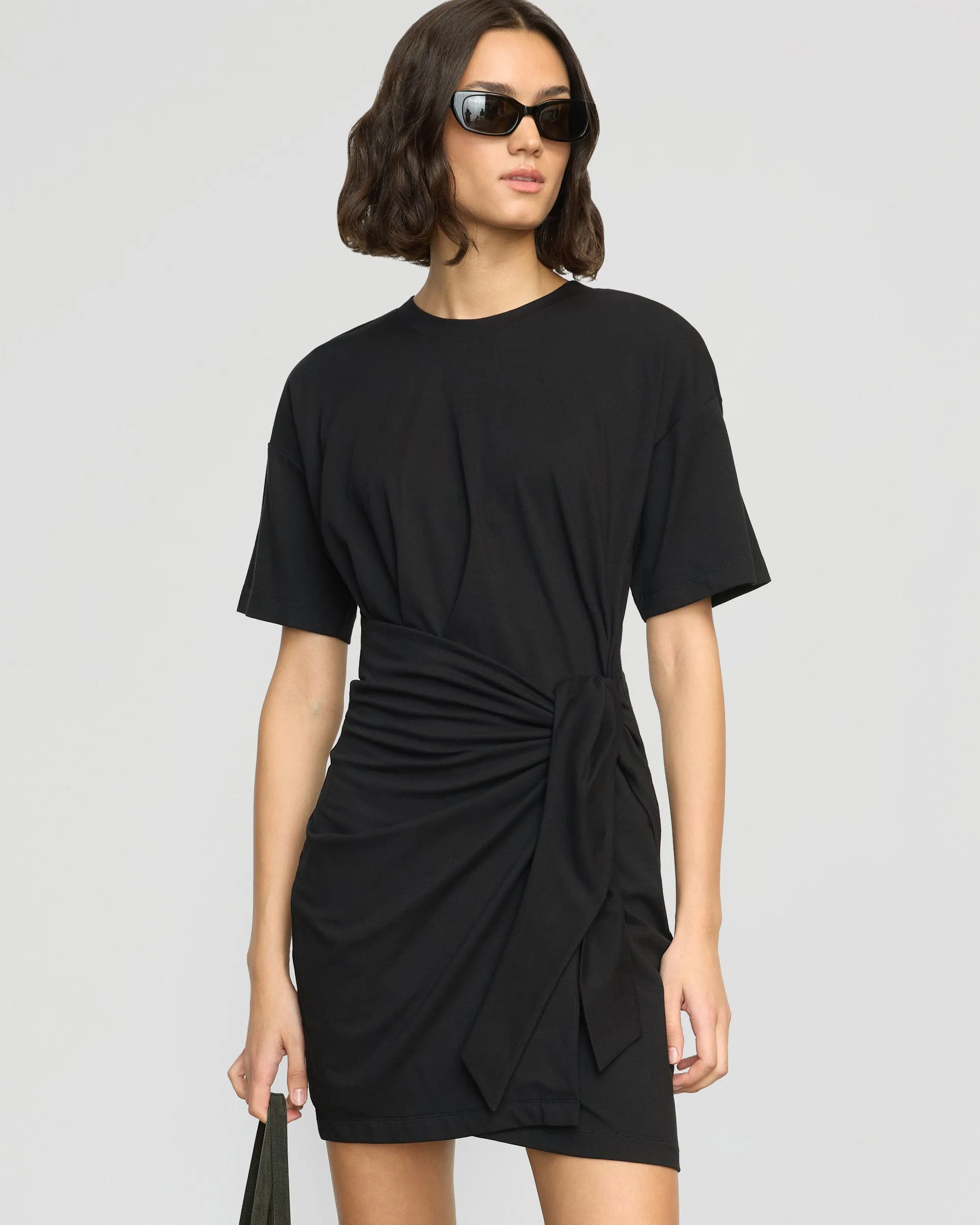 Fallon Organic Cotton T-Shirt Wrap Dress Visual Balance