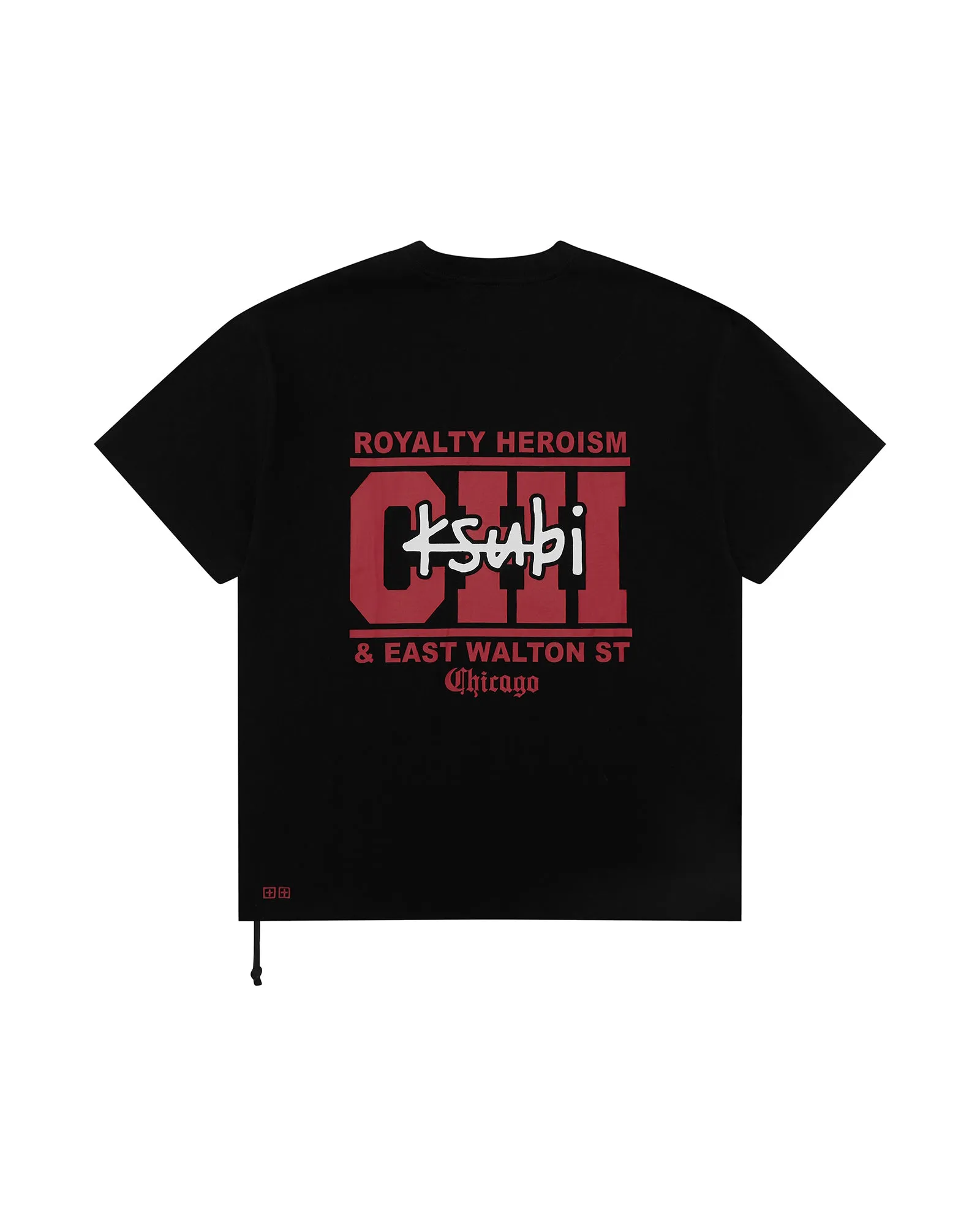Slim Fit Cut Eco-friendly CHICAGO AND THE STREETS SS BIGGIE TEE BLACK