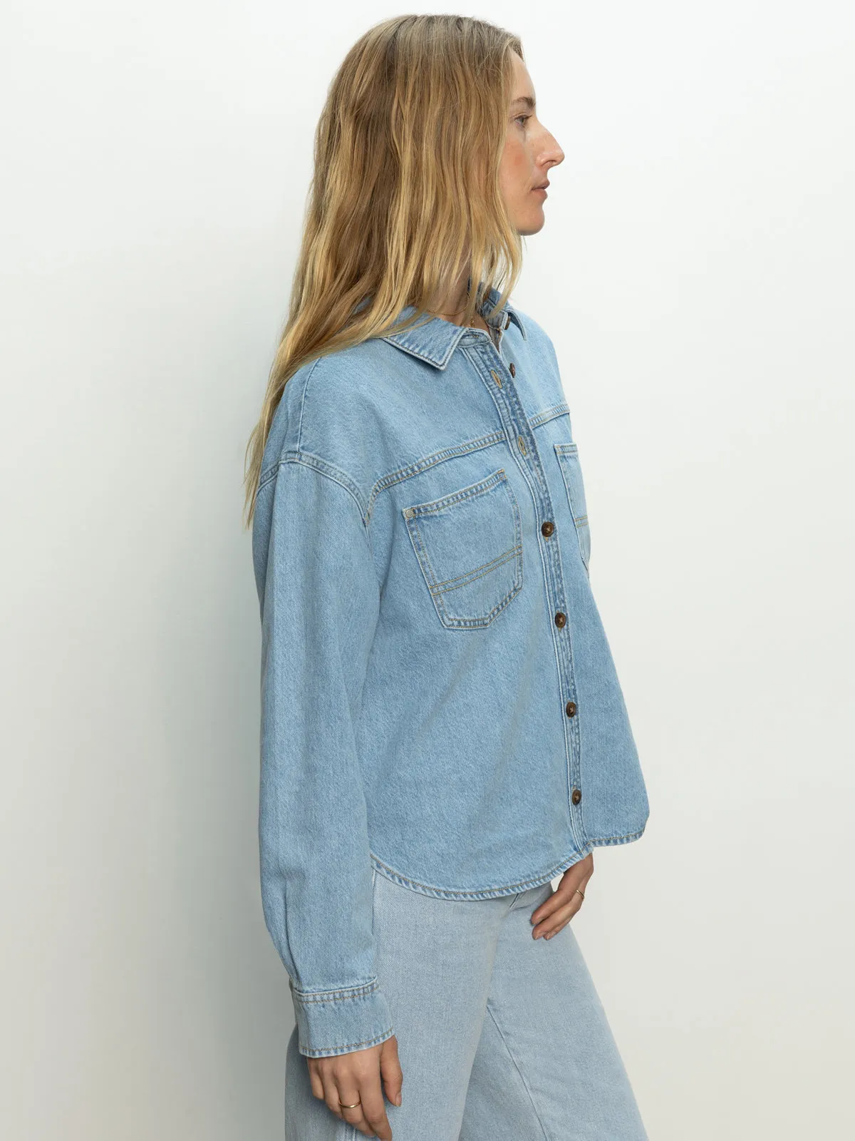 Ivy Denim Shirt Break The Rules Neutral palette Fashionable Touch