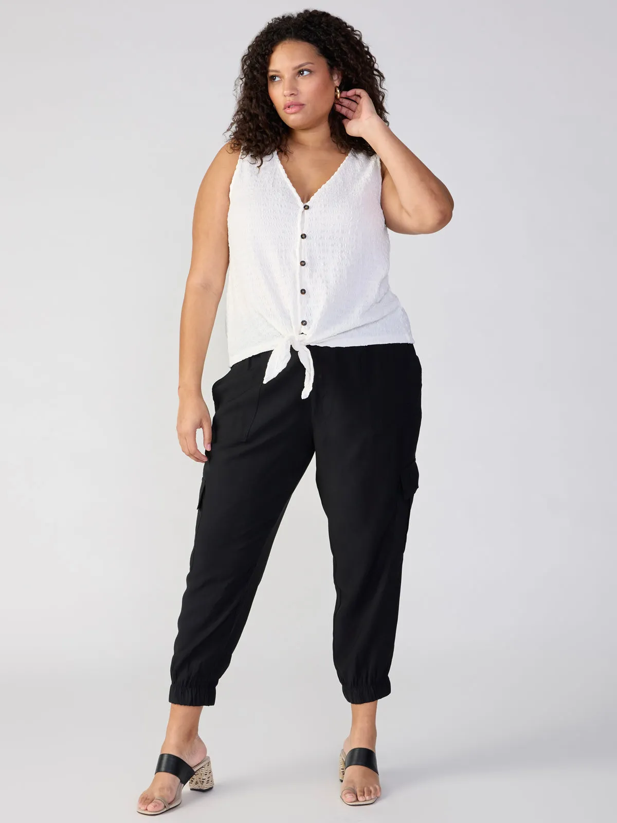 Anti Pilling Material beach party The Harmony Semi High Rise Pant Black Extended Sizing