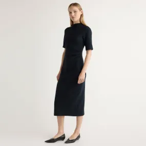 Evie Ribbed-Knit Jersey Dress Travel Outfit