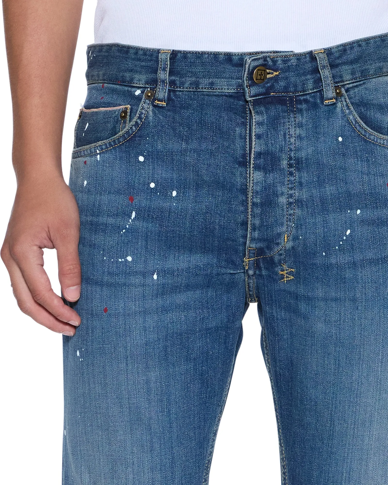 CHITCH SELVEDGE ARTIST BLUE Party Look Modern Minimalist Modern Straight Leg