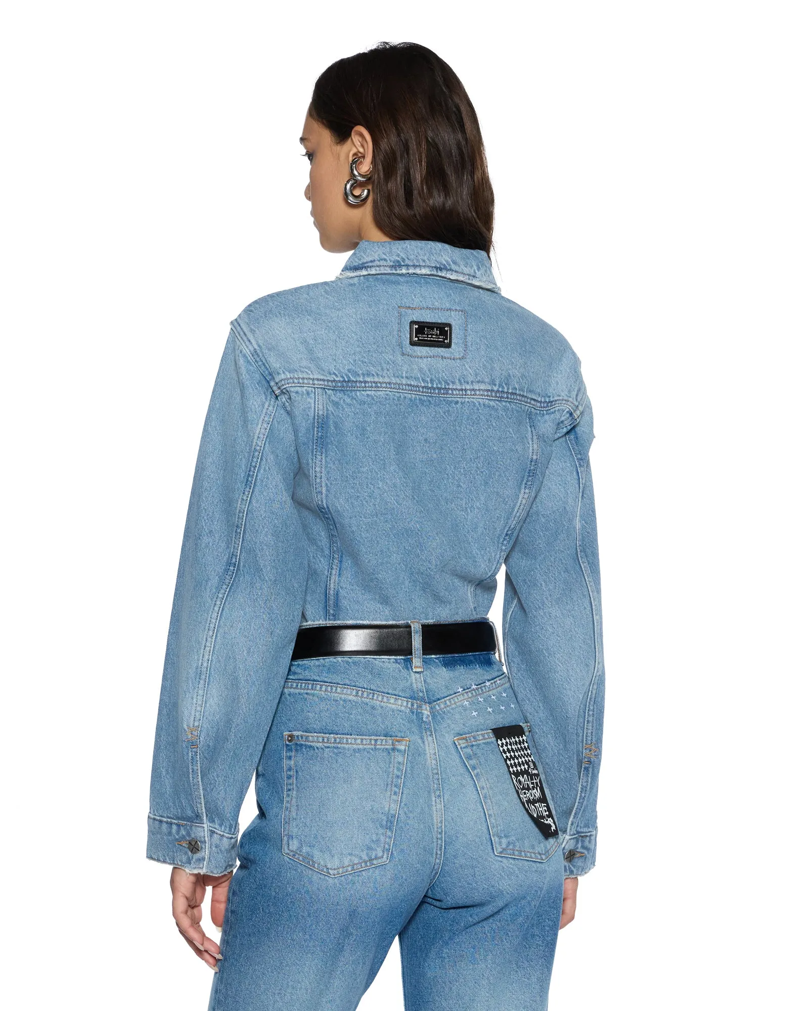 Fray Resistant Finish CINCHED JACKET CROP TRU VINTAGE