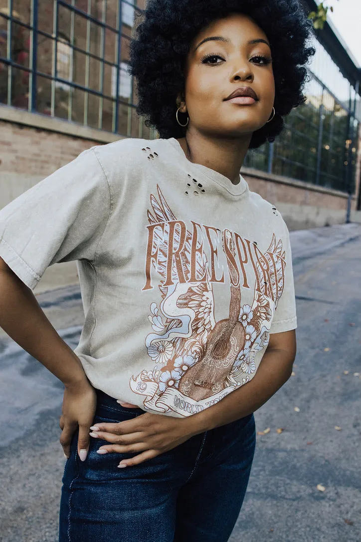 CrossBackDesign Multi Pocket Functional Design Jaya Guitar Graphic Tee - FINAL SALE