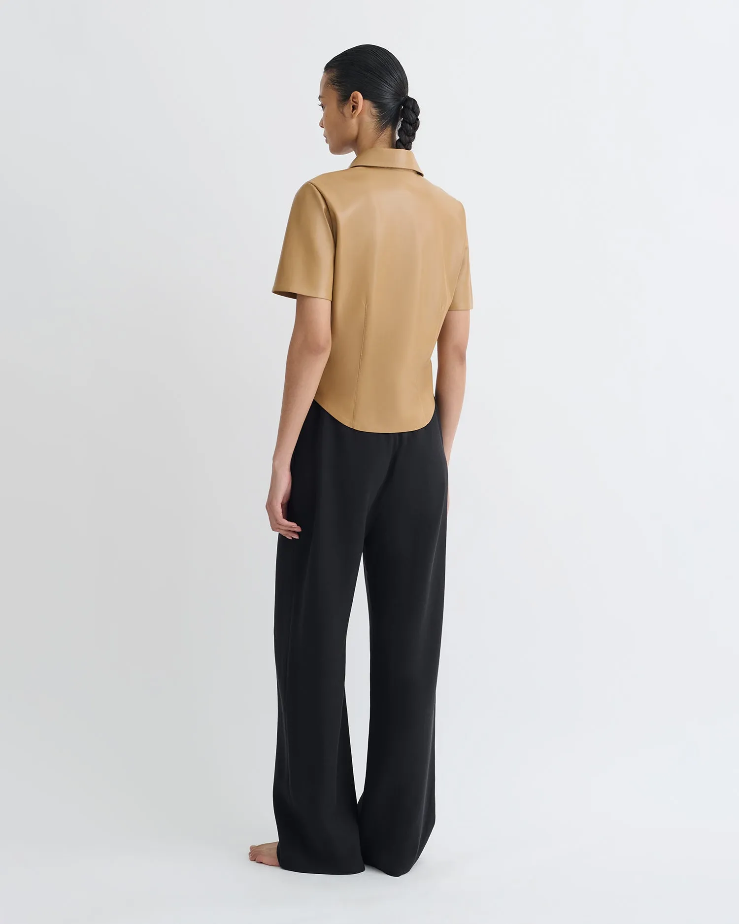 Breathable Ventilation NoiseReduciting Zipper Clare - Okobor?Alt-Leather Shirt - Oak