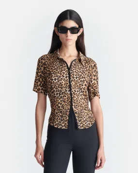 Wool blend Clare - Printed Shirt - Ocelot