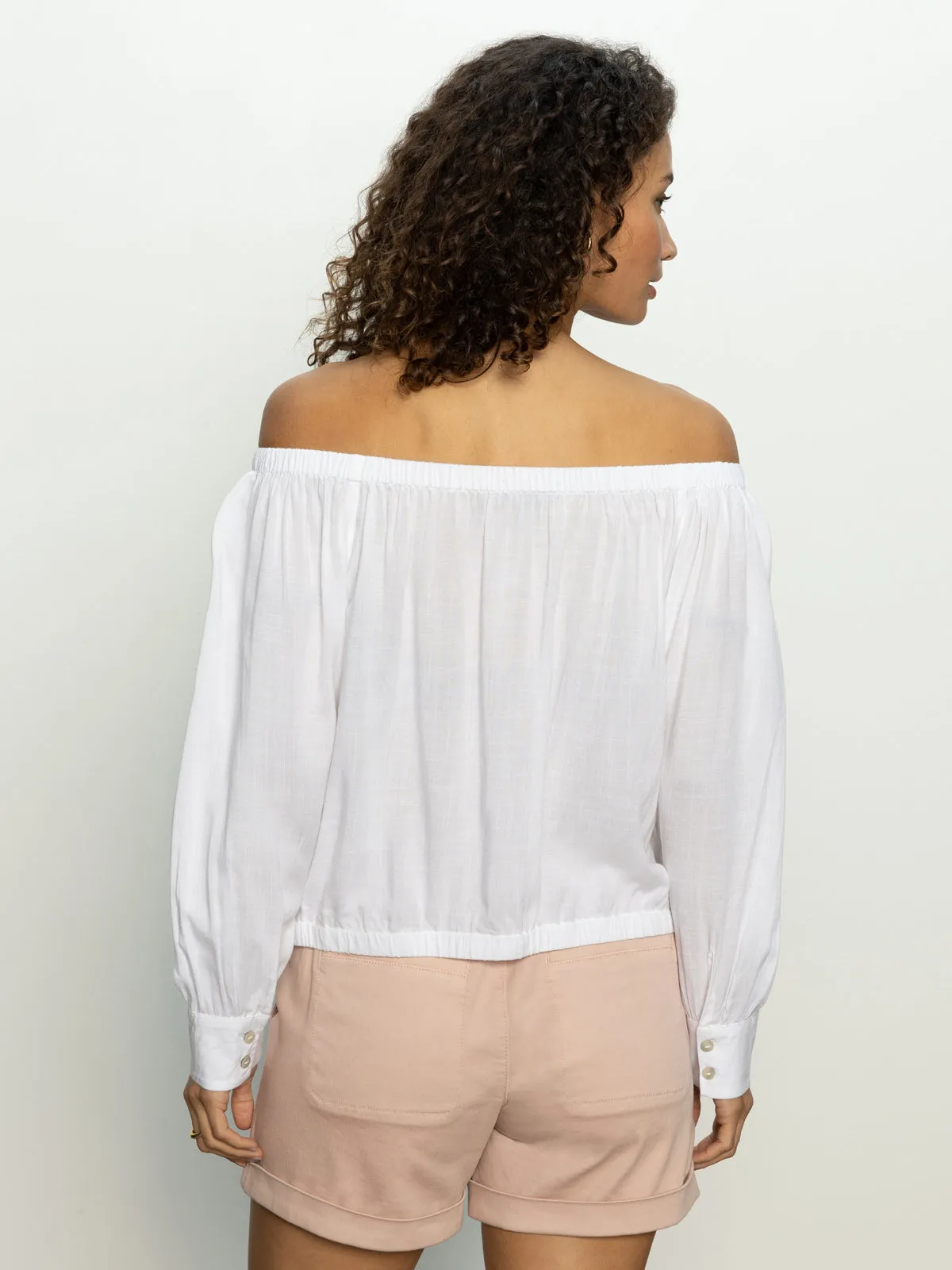 Ballet Tie Top White Casual Wearable Seasonal Must-Have