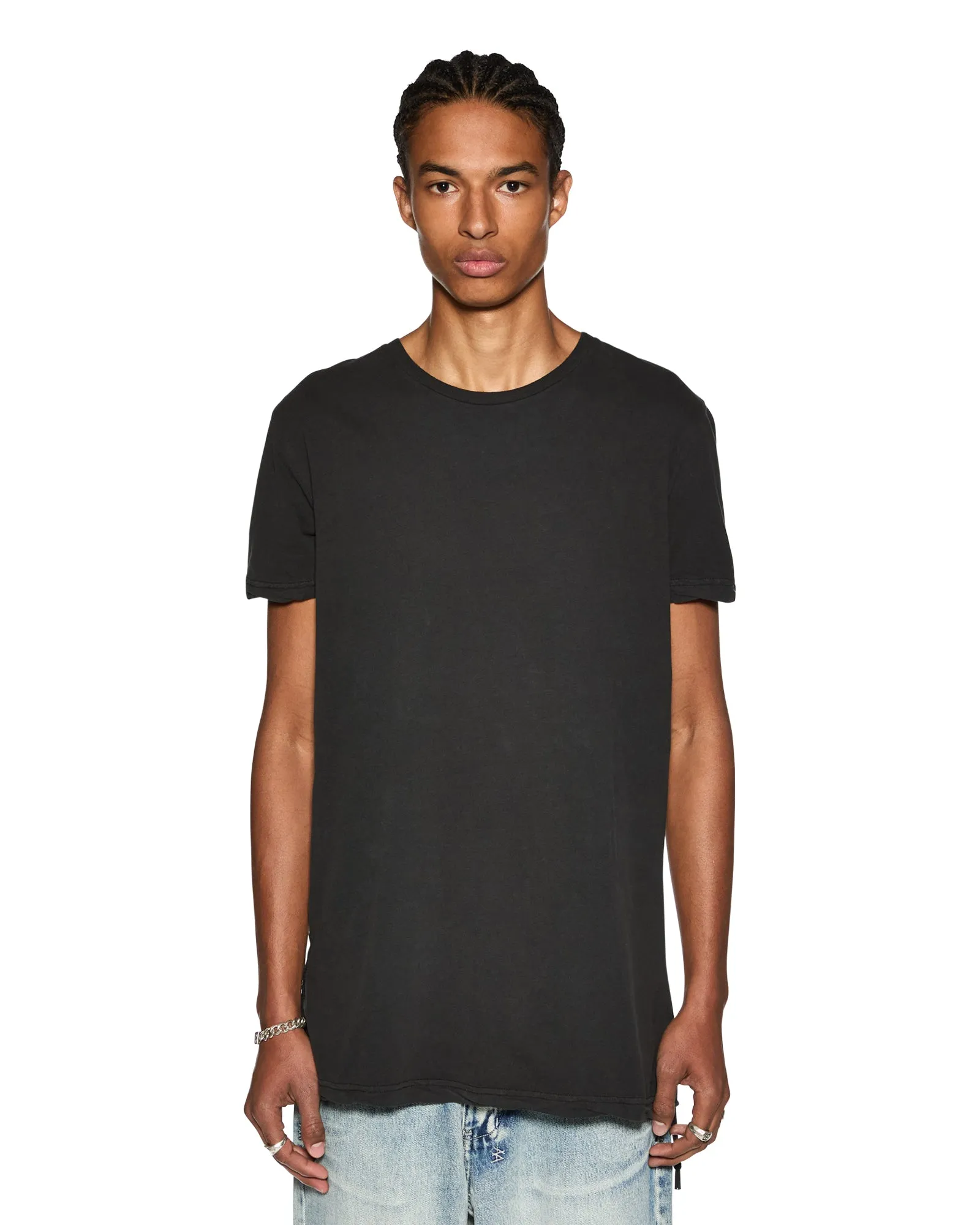 SEEING LINES SS TEE BLACK Sporty Look