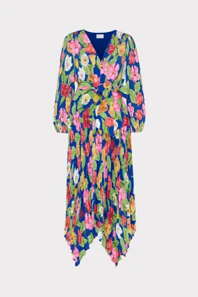 Chill Lines Perfect Layer Liora Tulip Rosette Pleated Dress