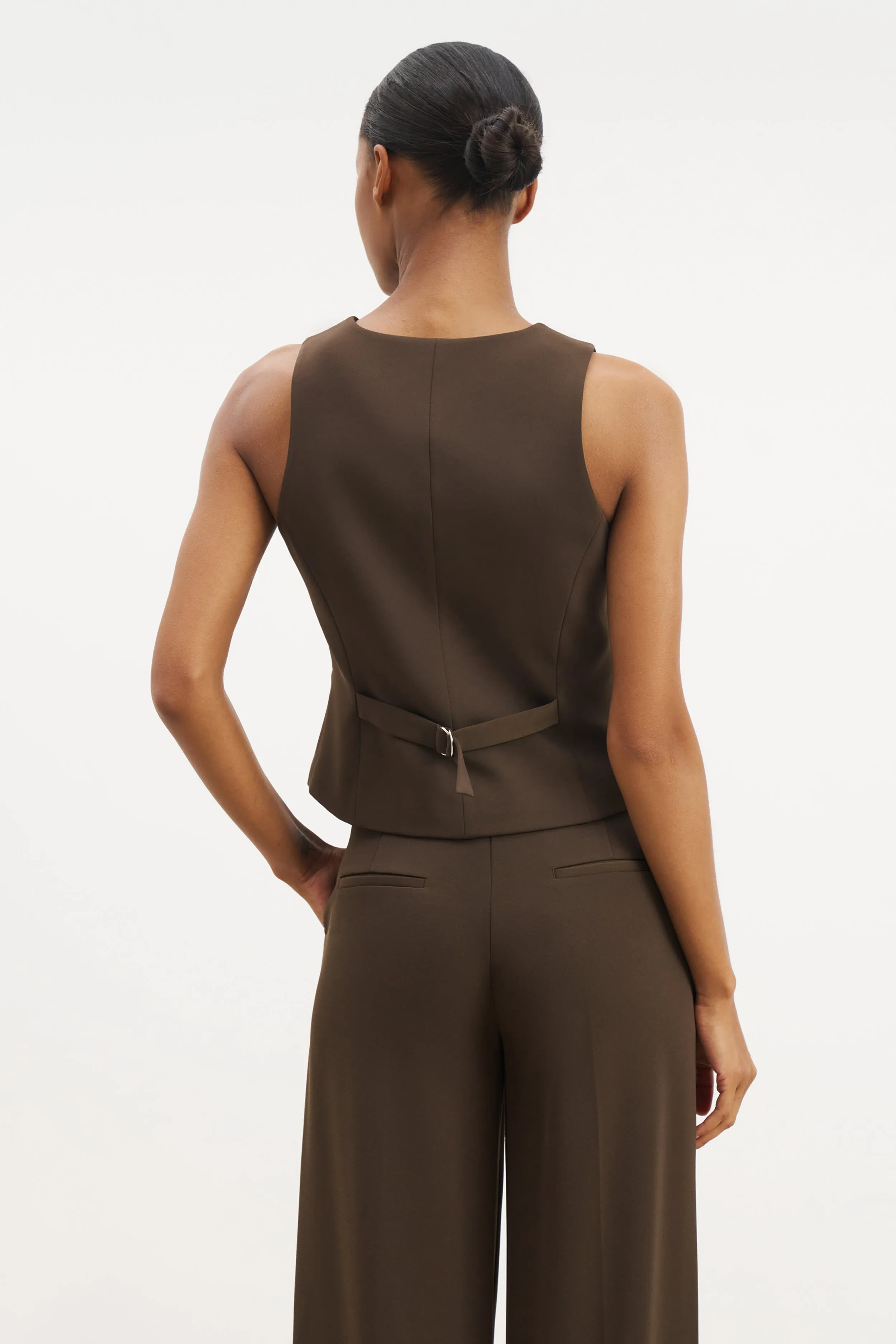 Clean Cut Waistcoat - Carob Layered Sleeve