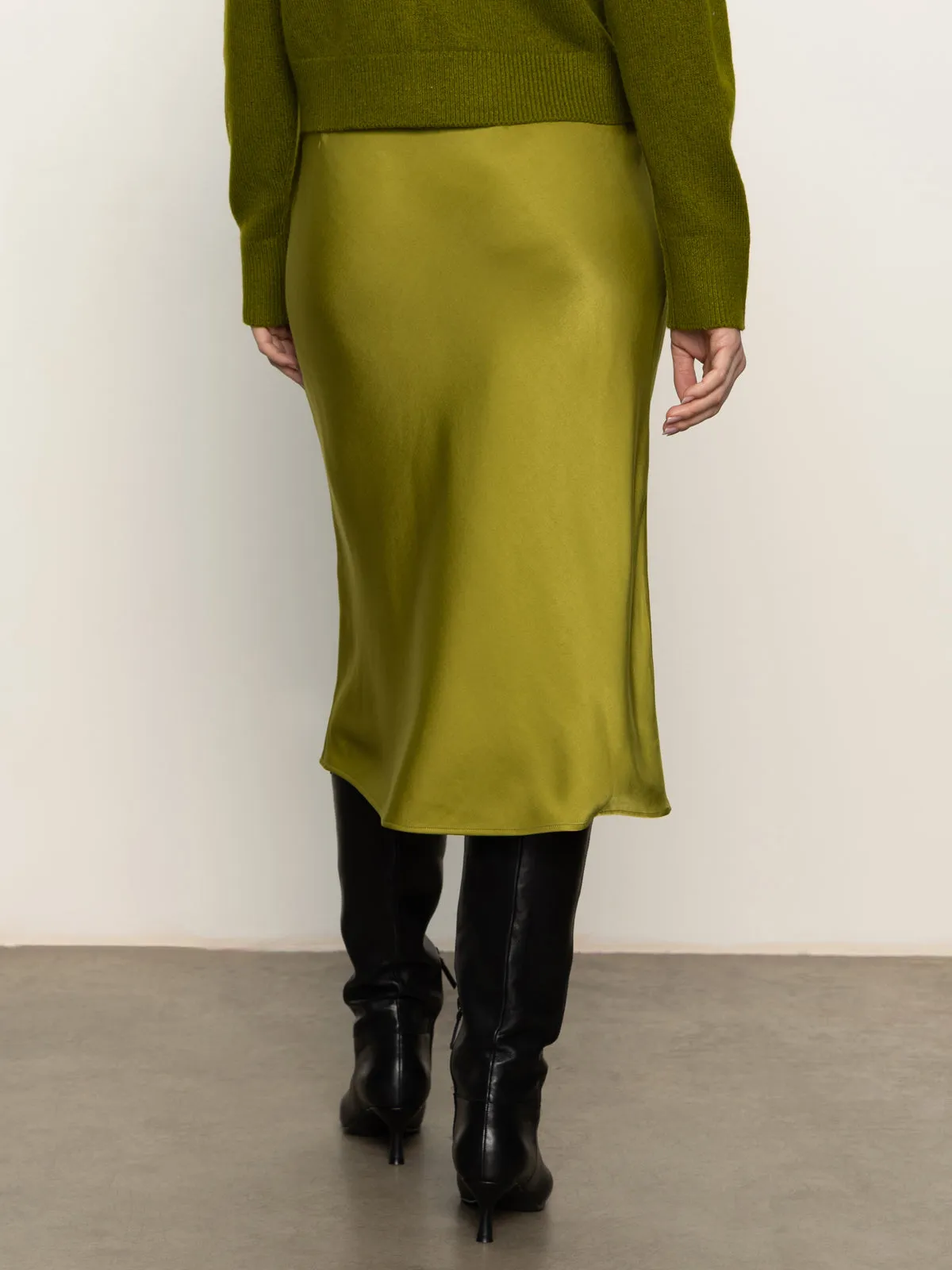 Chlorine Proof Everyday Midi Skirt Martini Olive