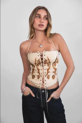 Low Profile Waistband Integration Clementine Corset Top