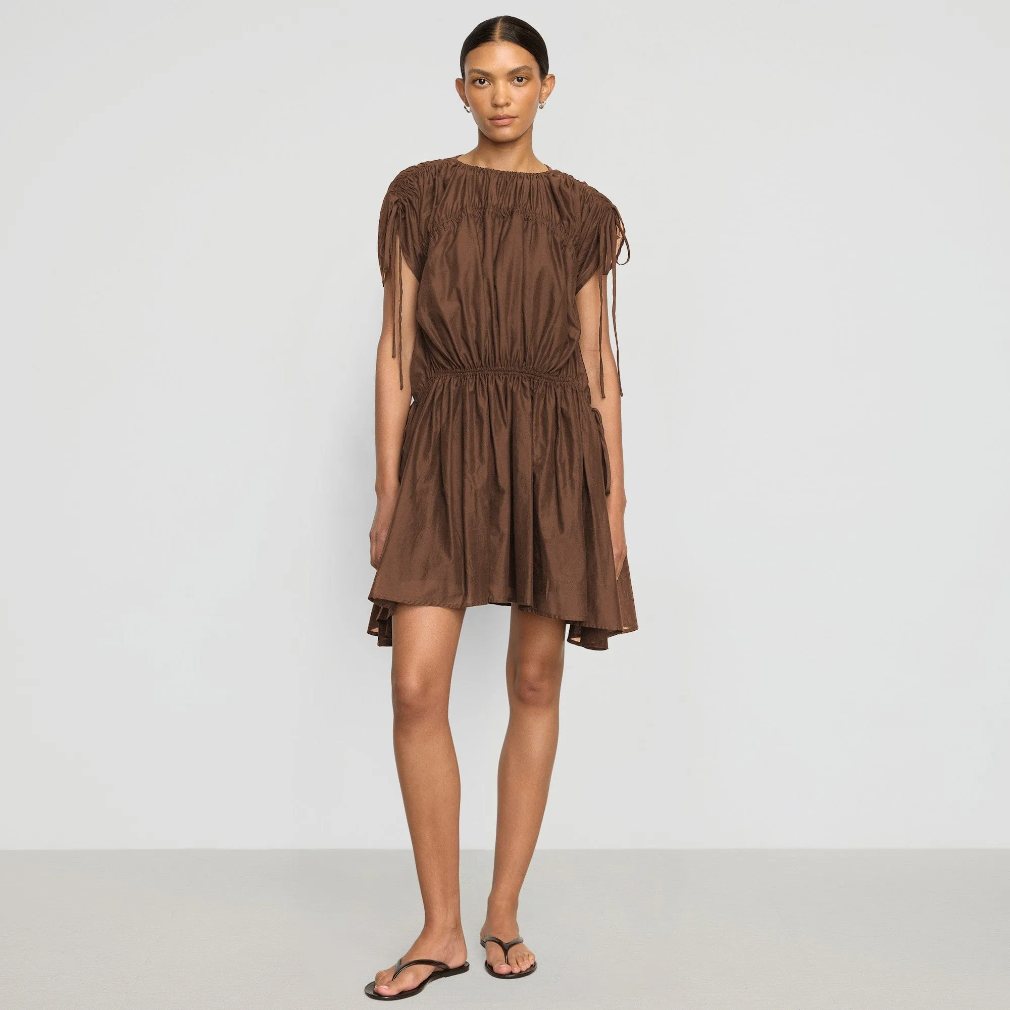 Vacation Outfit Akemi Tie-Shoulder Organic Cotton Dress