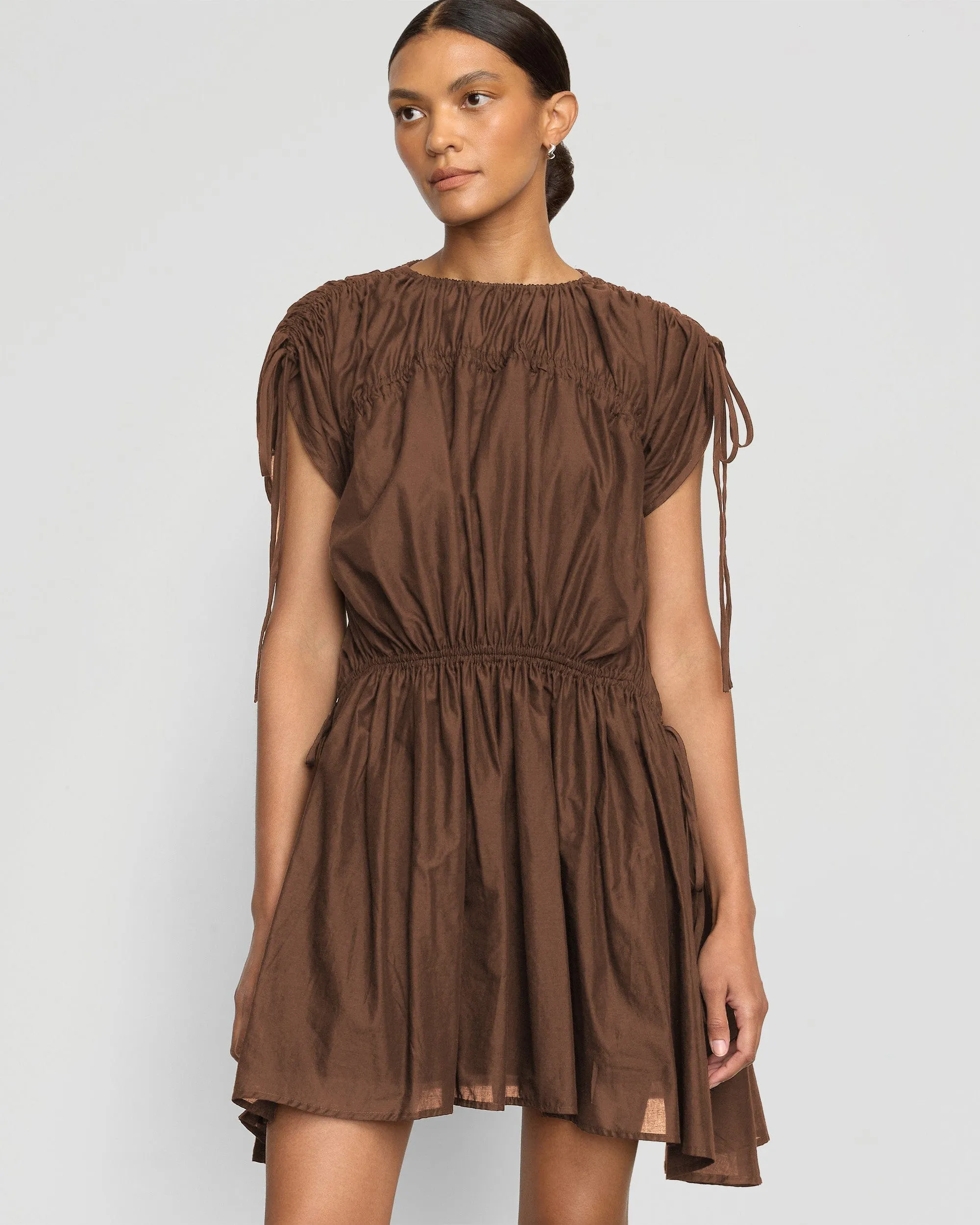 Form Focus Formal Look Akemi Tie-Shoulder Organic Cotton Dress