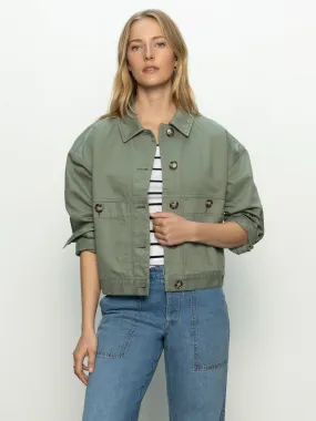 Minimalist Traveler Gear Bold Look Timeless Outfit Coastal Denim Shacket Dark Spruce