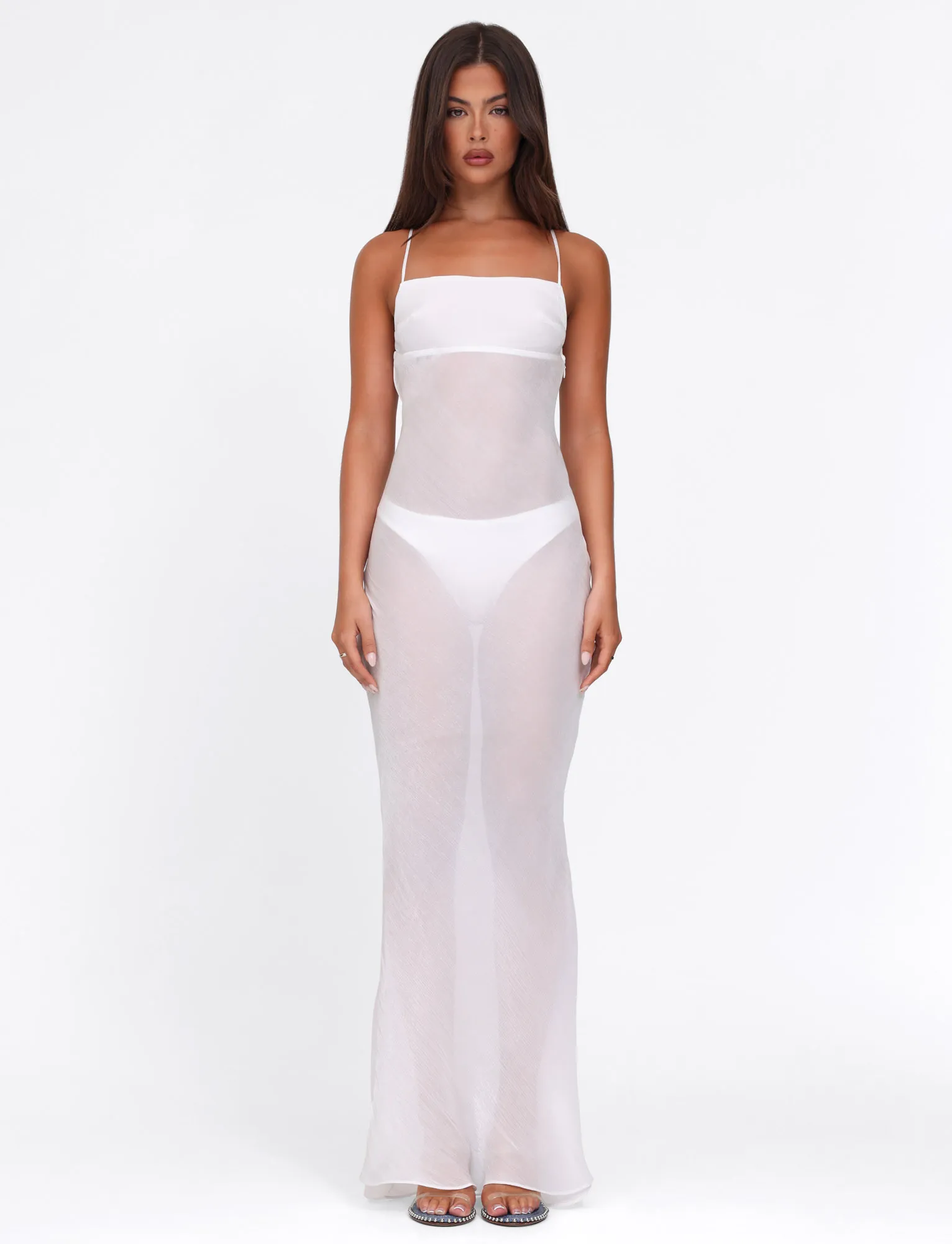 KIAH MAXI DRESS - WHITE : ICE Romantic-Style