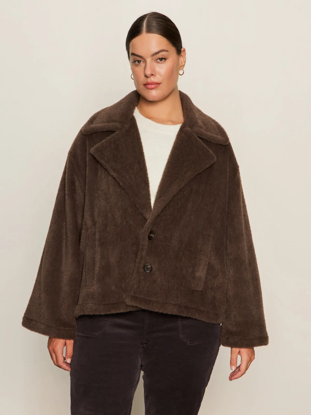 Opinion Colette Fur Jacket Choco Chip Extended Sizing