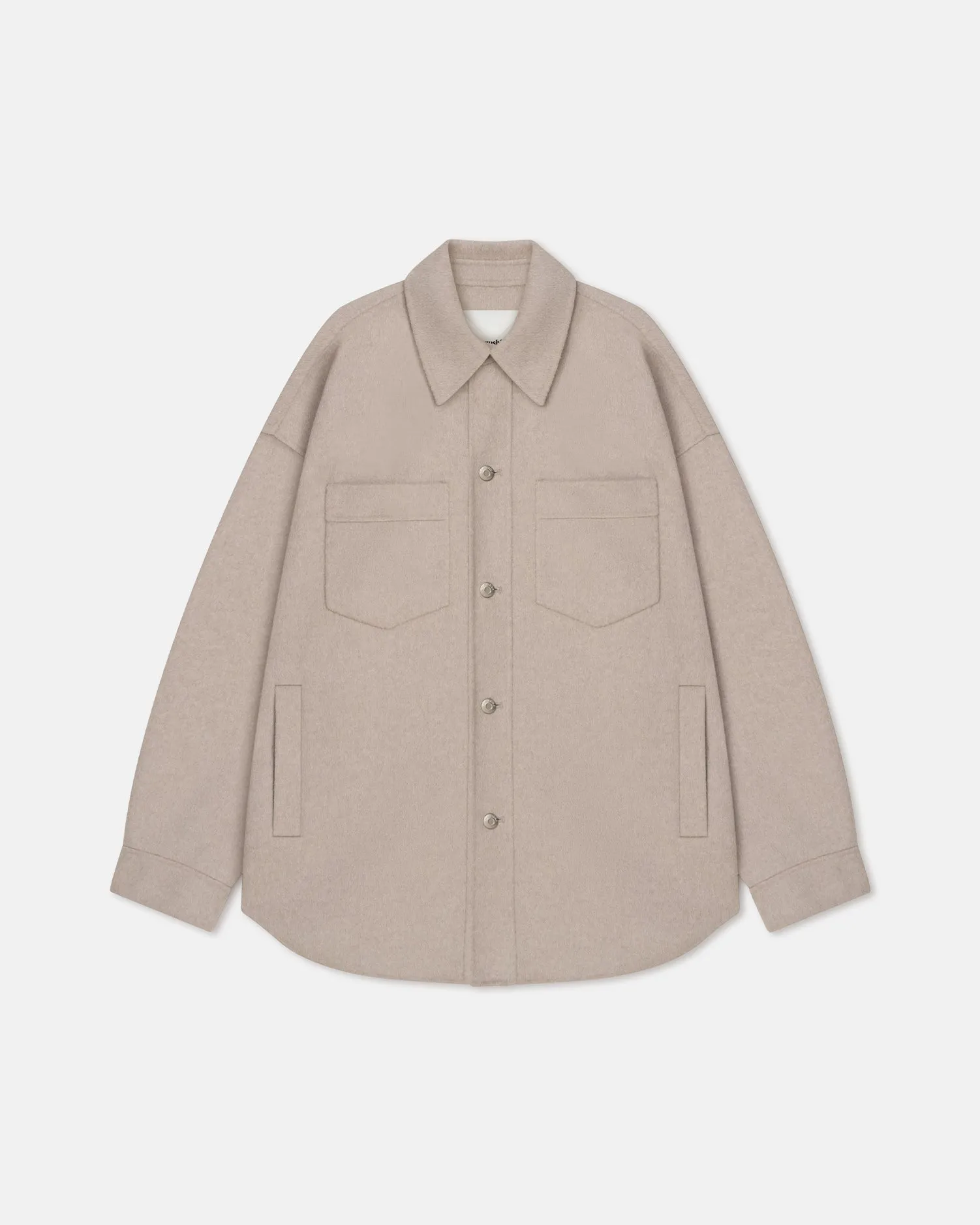 Martin - Double Wool Overshirt - Stone slice Windproof Construction