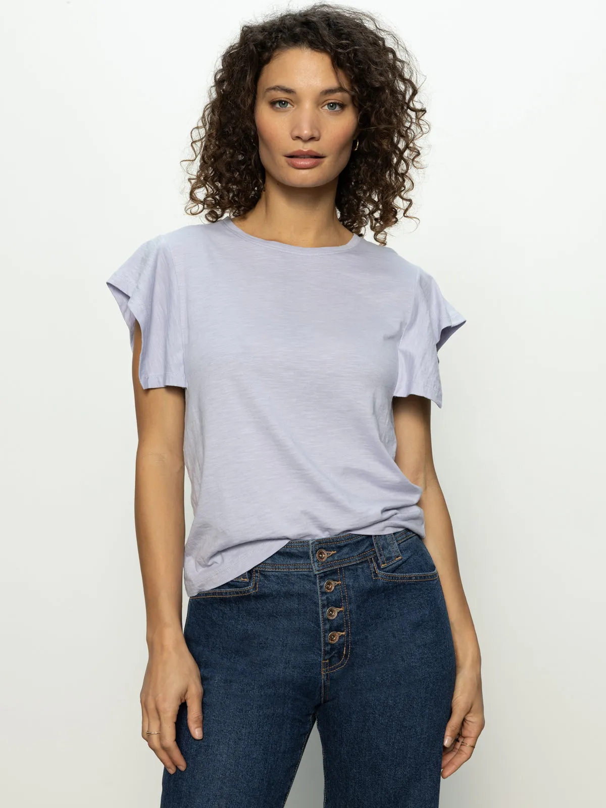 Relaxed Muscle Tee Lavender Mist Cashmere combination