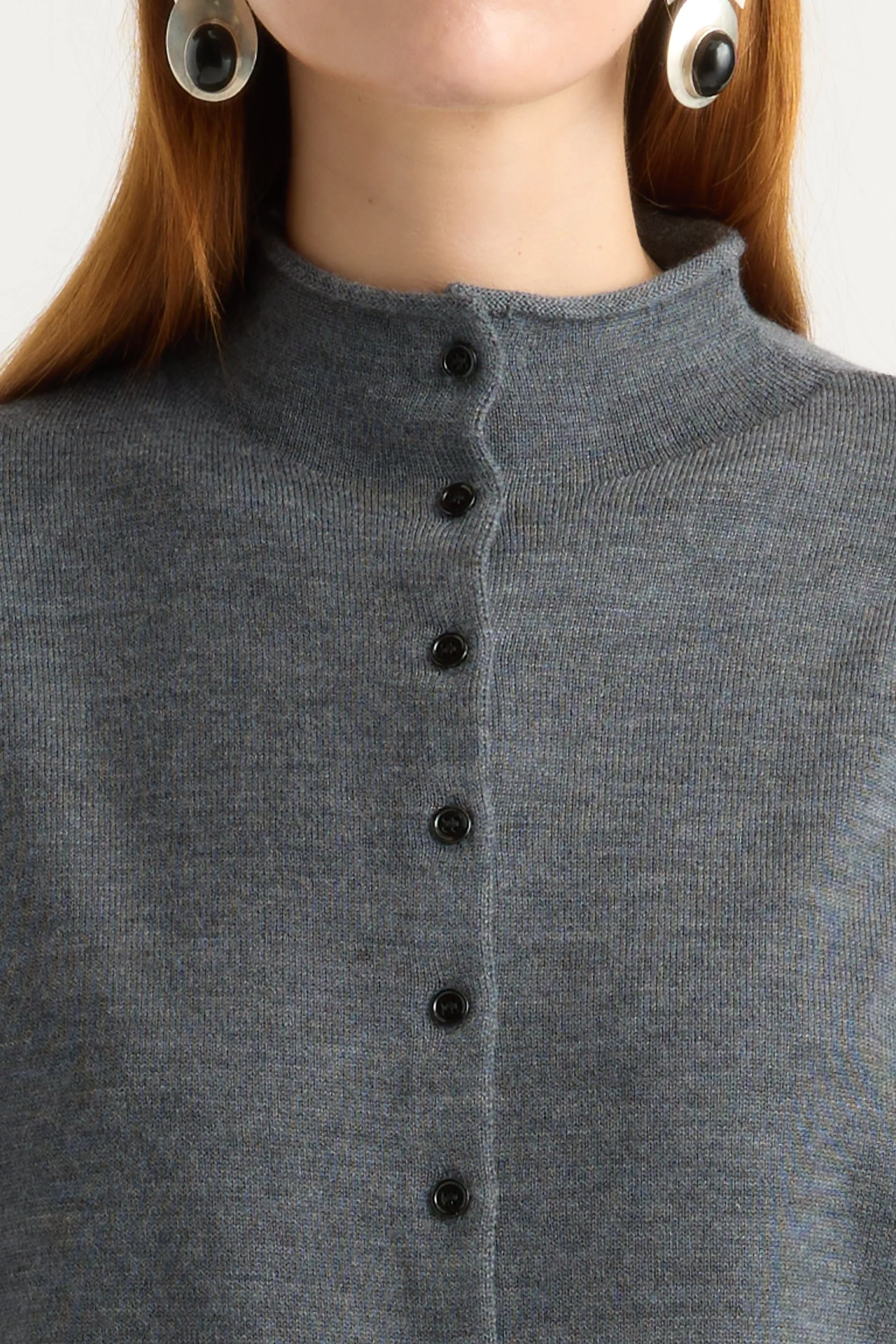Charlee Lightweight Wool Button Cardigan Essential Fashion