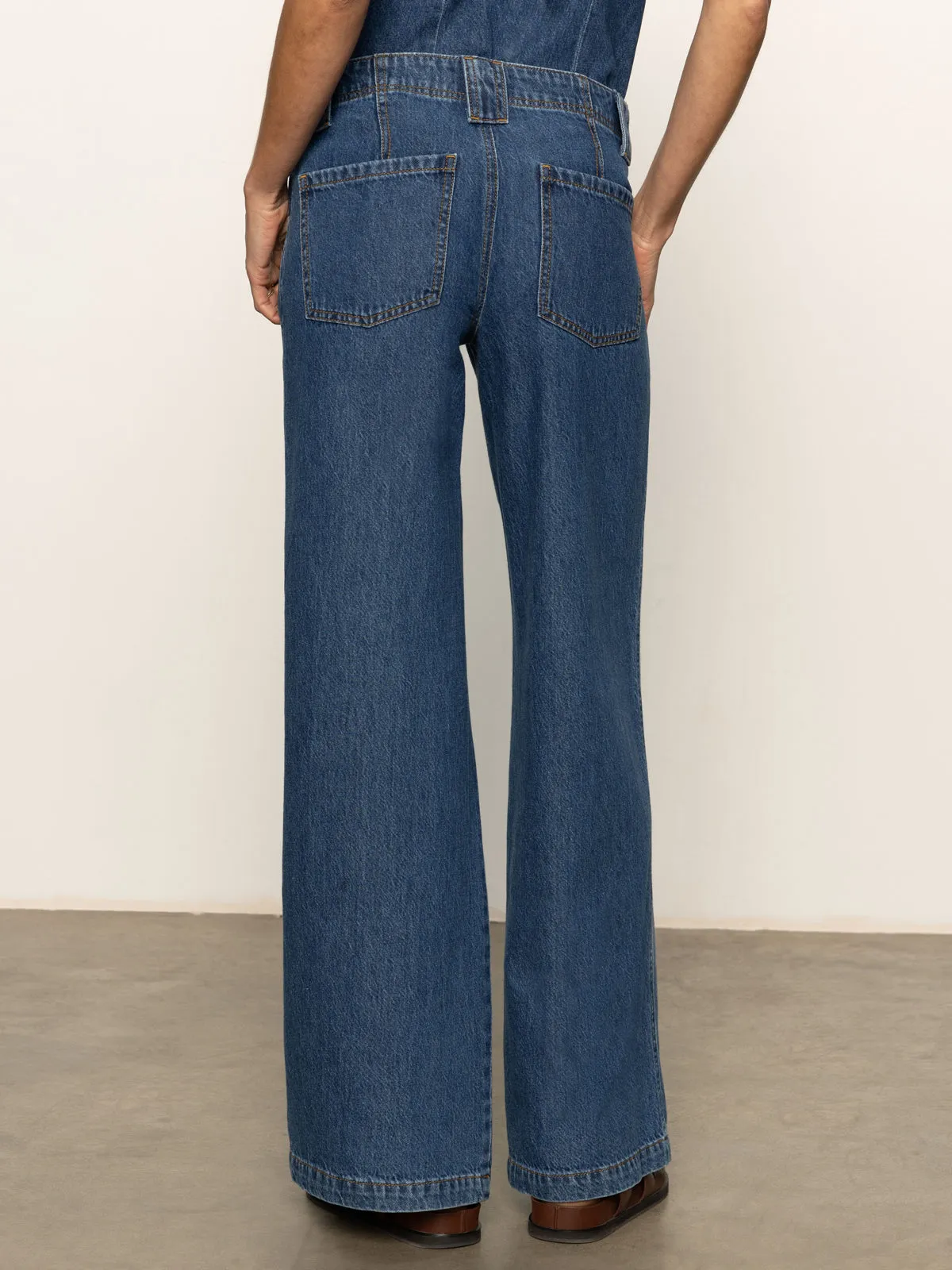 Thermal Regulating Fabric Arden Wide Leg Jeans Perfect Storm