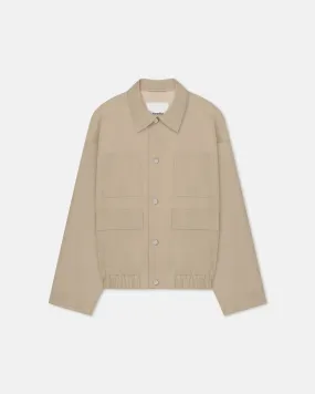 Zubin - Tech Twill Jacket - Pebble bit