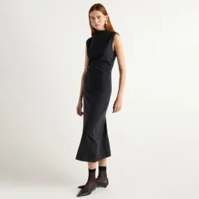 Abel Asymmetric-Neck Dress Basic Warm Casual and Smart
