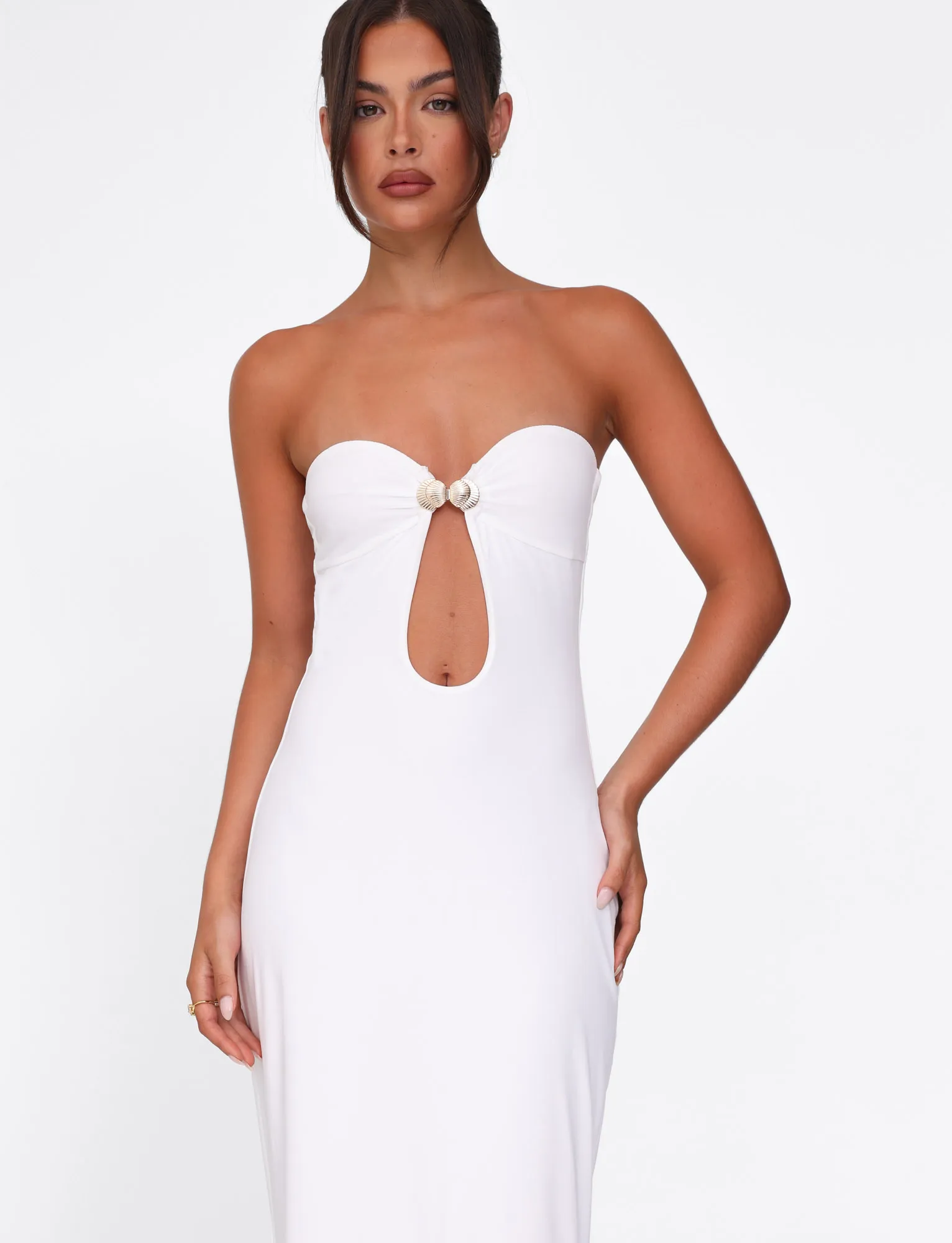 CECILY MAXI DRESS - WHITE High-Fashion