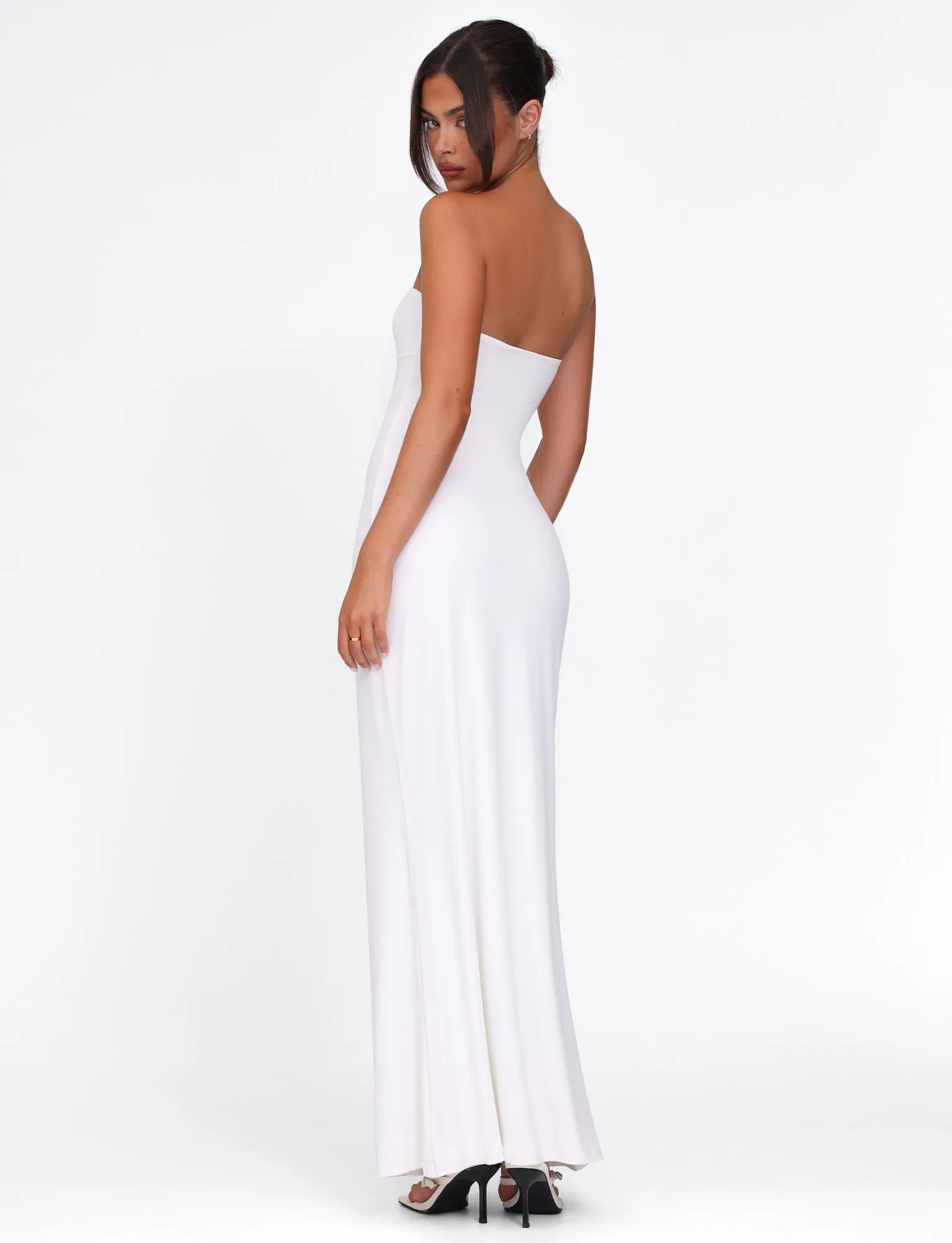 CECILY MAXI DRESS - WHITE Natural Texture