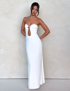 CECILY MAXI DRESS - WHITE Refined touch