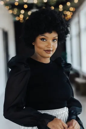 SheerLayering Dawn Puff Sleeve Top - FINAL SALE
