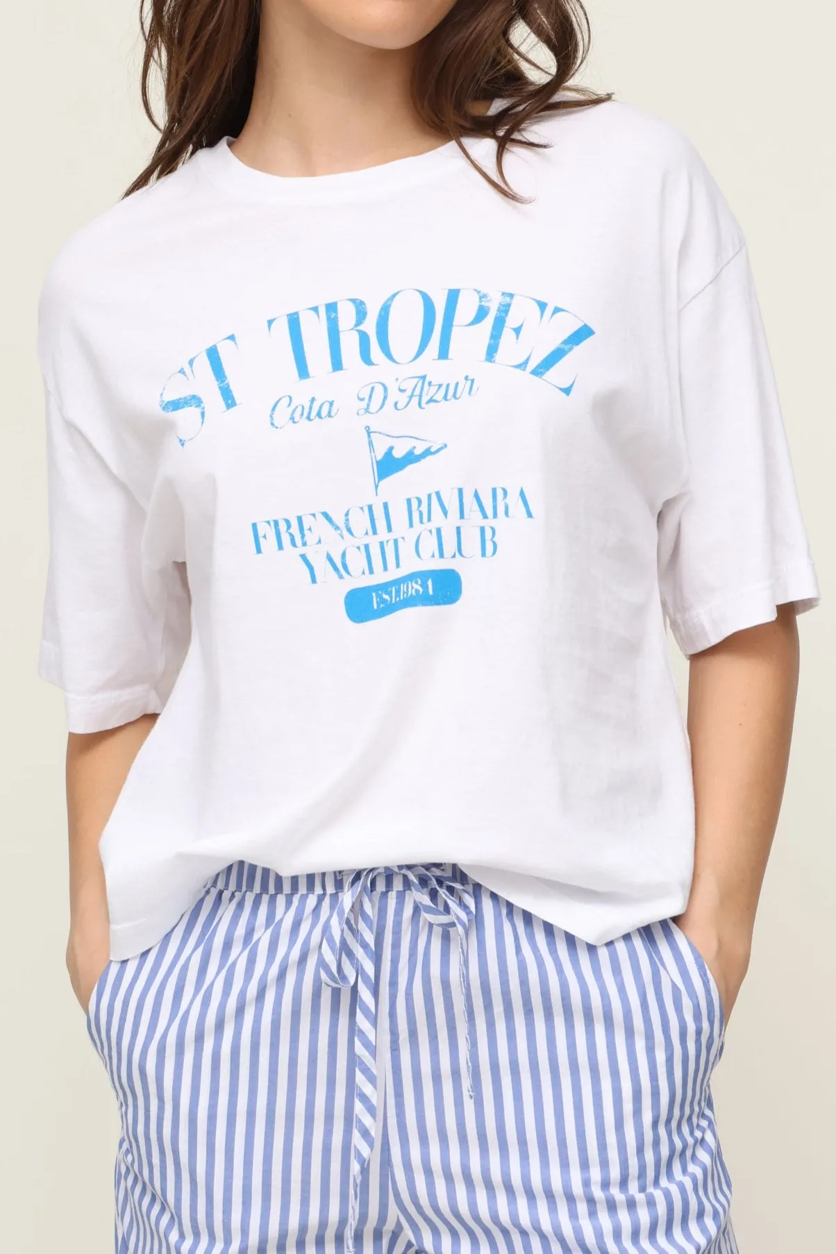 St Tropez Boyfriend Tee ArticulatedElbowShaping TemperatureRegulating Fabric