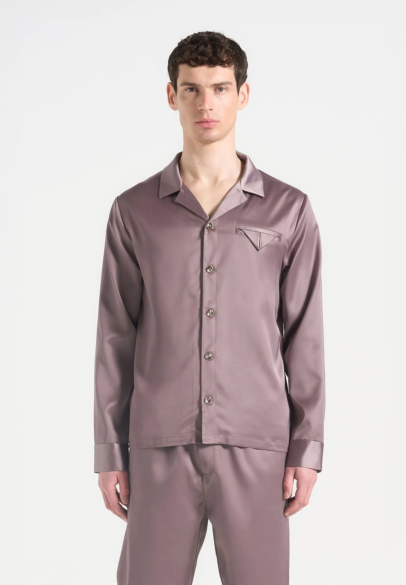 Fitted Tank Constant - Satin Overshirt - Taupe