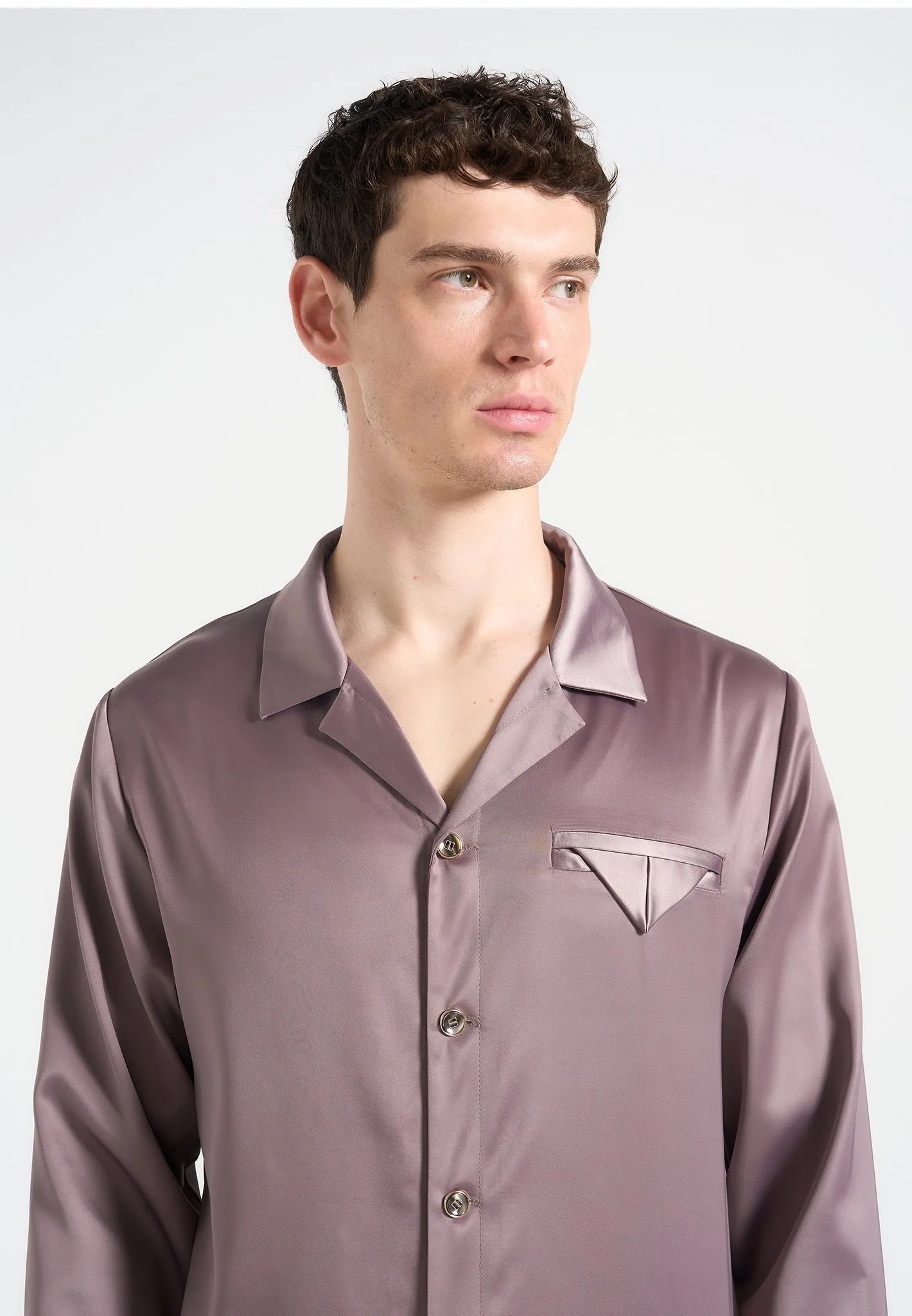 OdorControl Constant - Satin Overshirt - Taupe