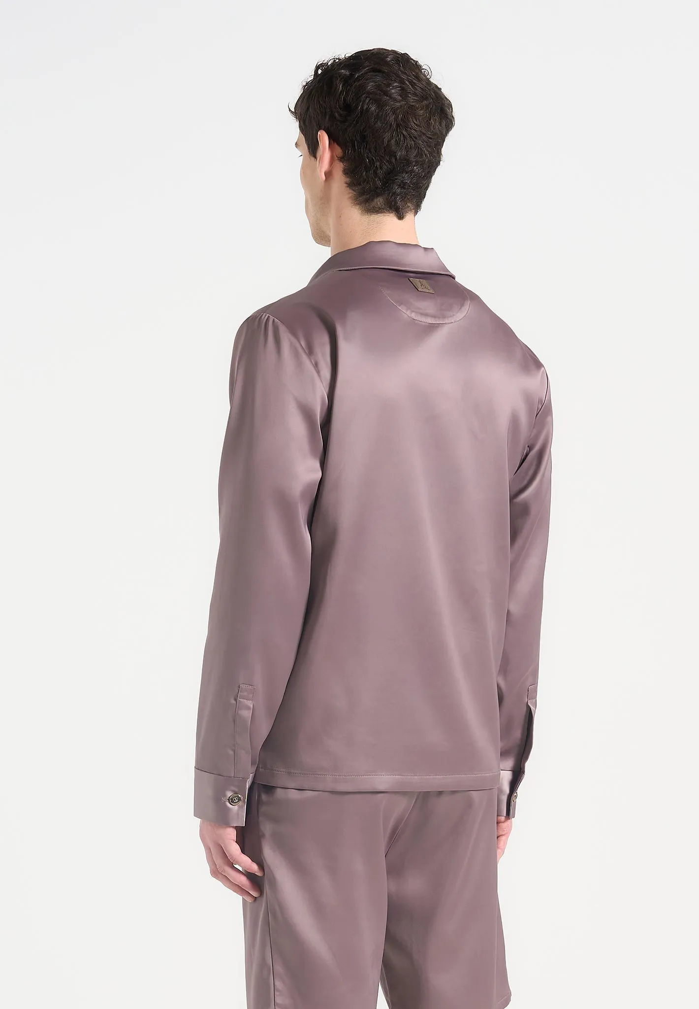 Formal Wear Constant - Satin Overshirt - Taupe
