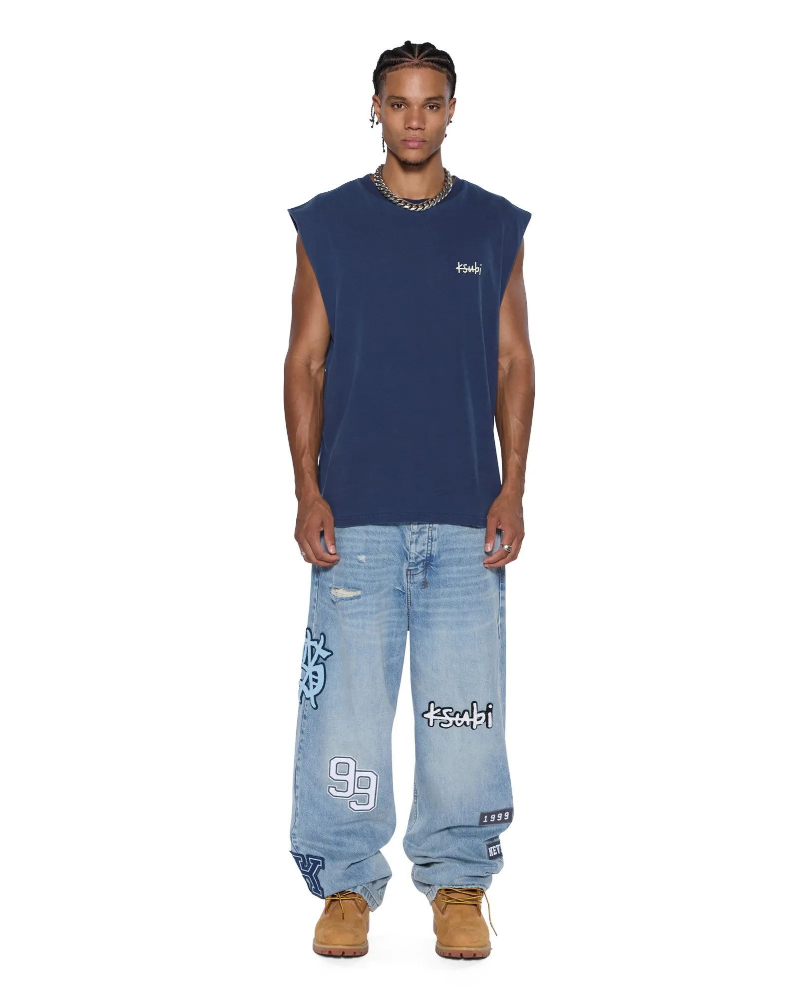 Anti Pilling Finish Chilly Day Style ALL DAY BIGGIE CUT OFF TEE DEEP