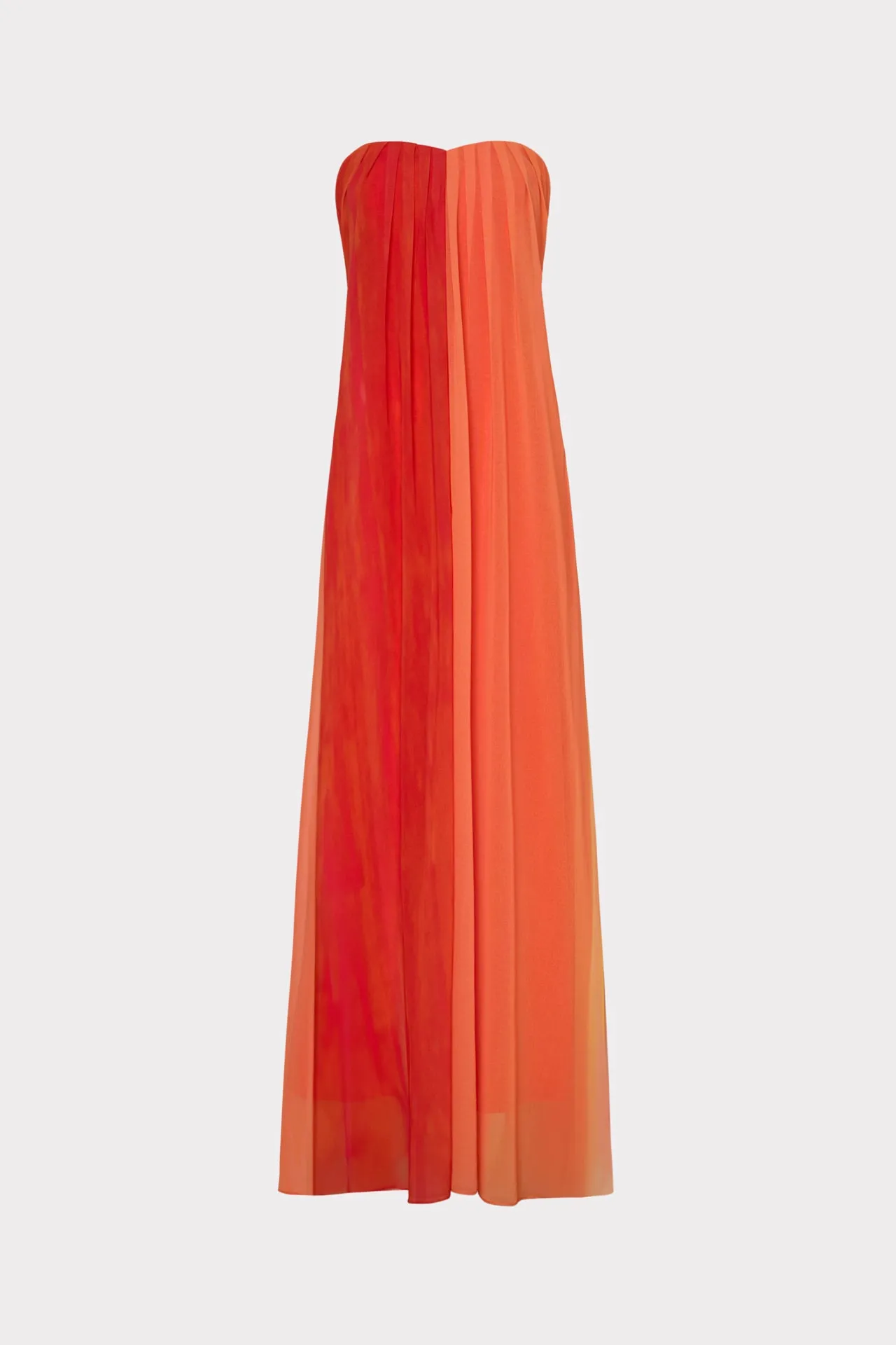 Sunset Stripe Strapless Dress Ribbed-Texture Cozy Layers