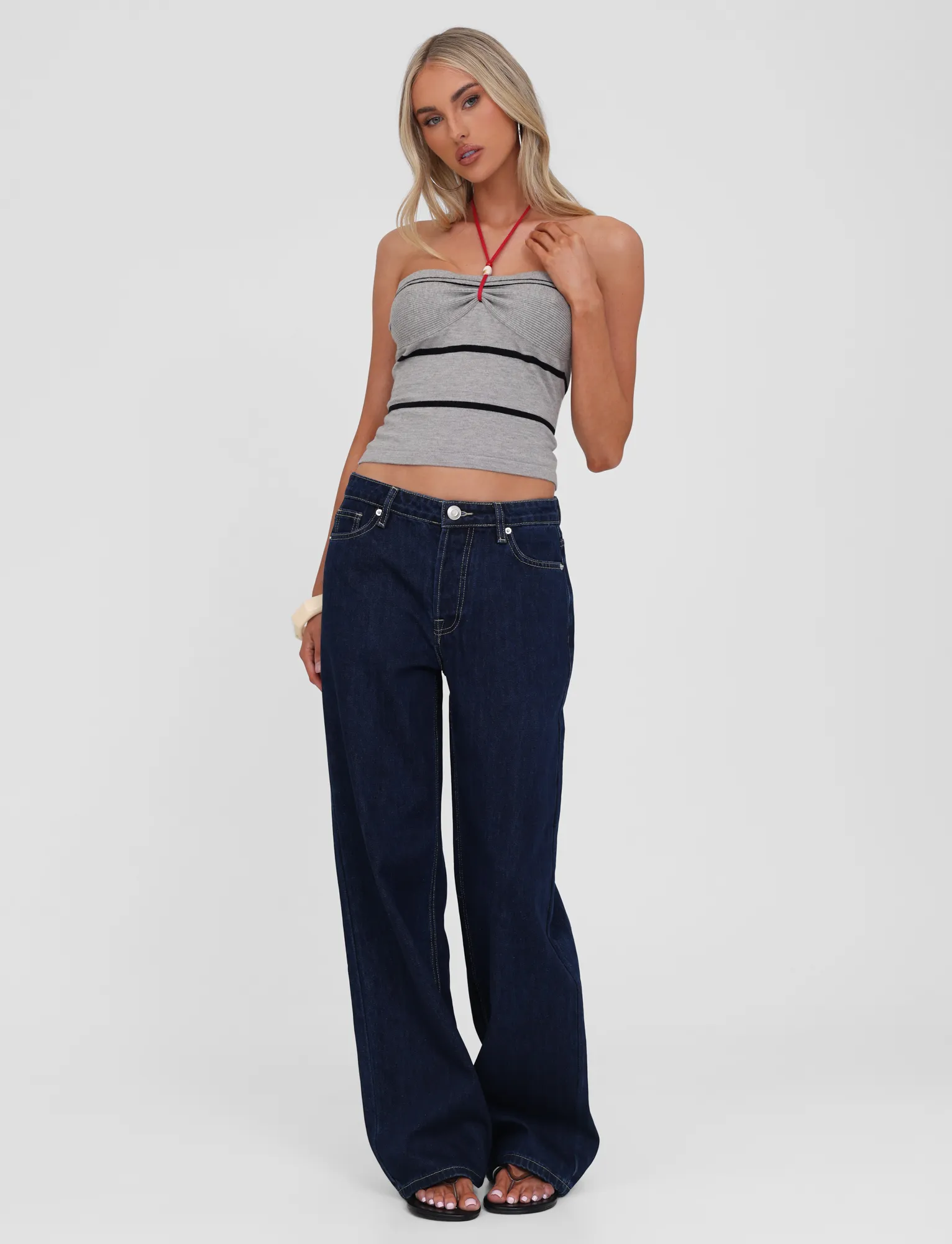 NOUR TOP - GREY STRIPE NonScratchSurface