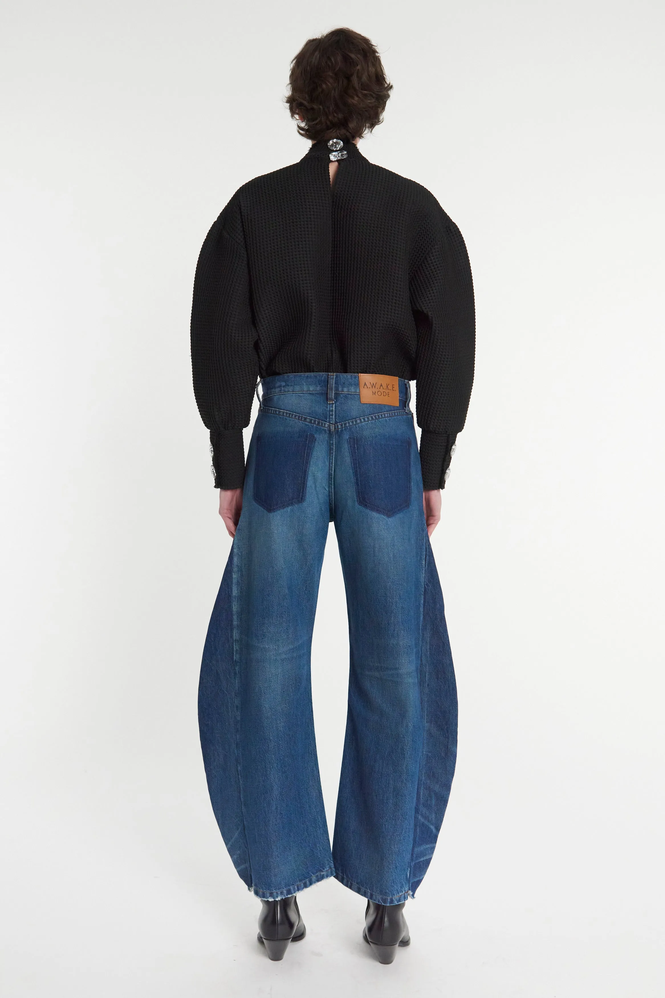 Relaxed Mood Recycled Jeans With Side Inserts Blue